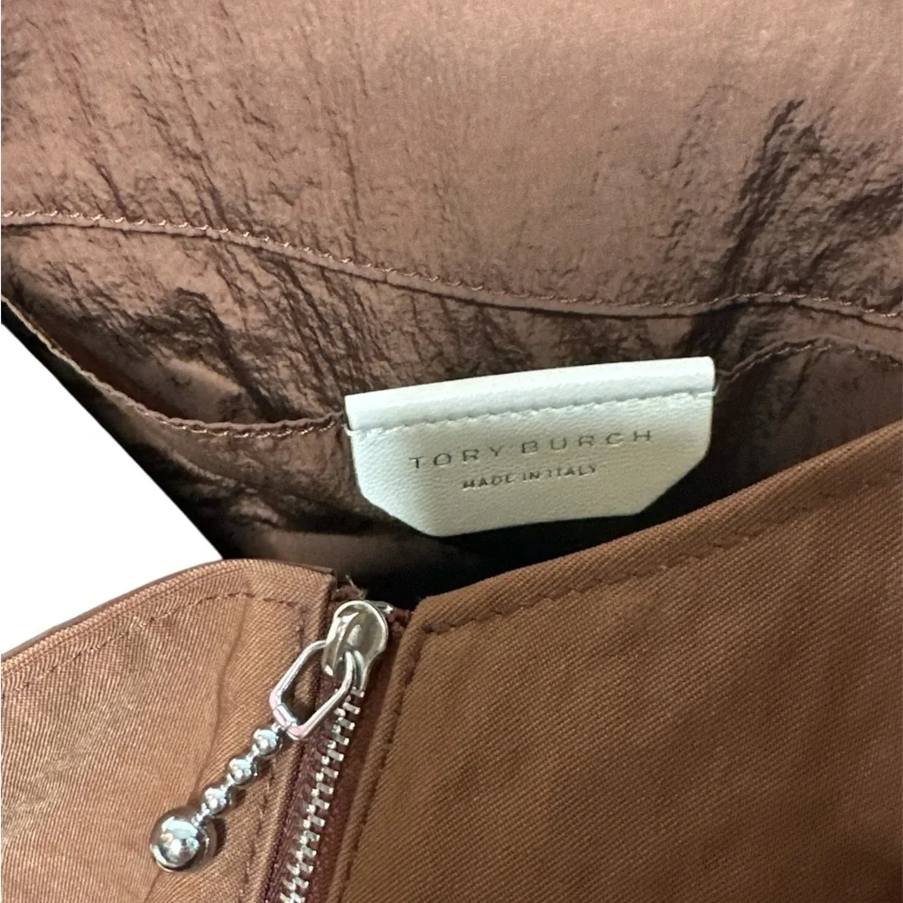 Tory Burch Women's Spaghetti Strap Zip Bucket Bag BOURBON VANILLA / French Cream
